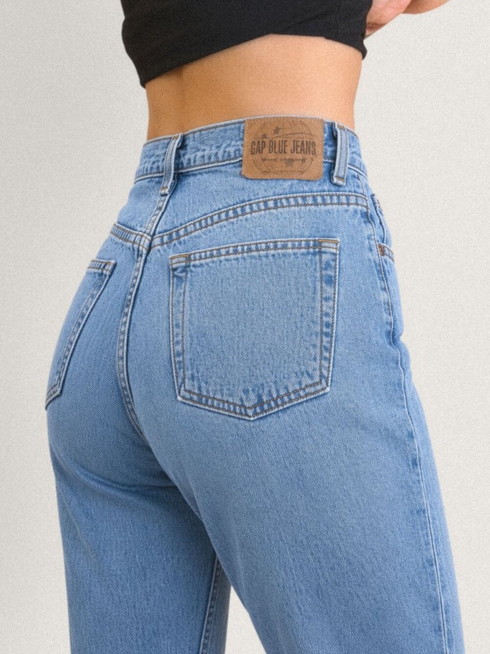 Vintage Y2K Gap Blue Jeans No 3 Classic Fit Womens 8 Regular Mom Jean 100% Cotto